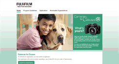 Desktop Screenshot of camerasforcauses.fujifilmusa.com
