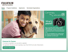 Tablet Screenshot of camerasforcauses.fujifilmusa.com